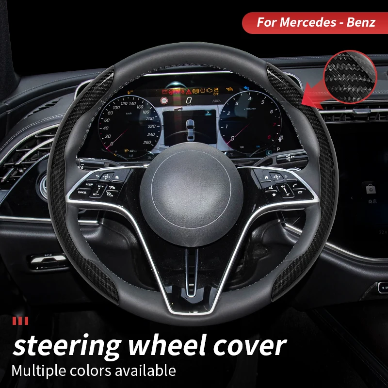 لمرسيدس بنز GLA GLB GLC GLE GLS CLA C-coupe E-coupe SLK SL غطاء عجلة القيادة من الخشب الخوخي سهل التركيب #1