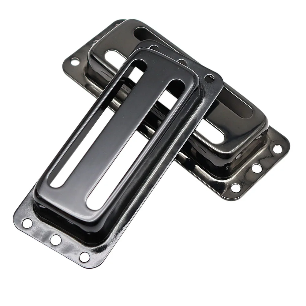 2pcs Guitar Pickup Cover, Two Slot Metal Case Brass Humbuckers for Electric Guitars Gold/Sliver