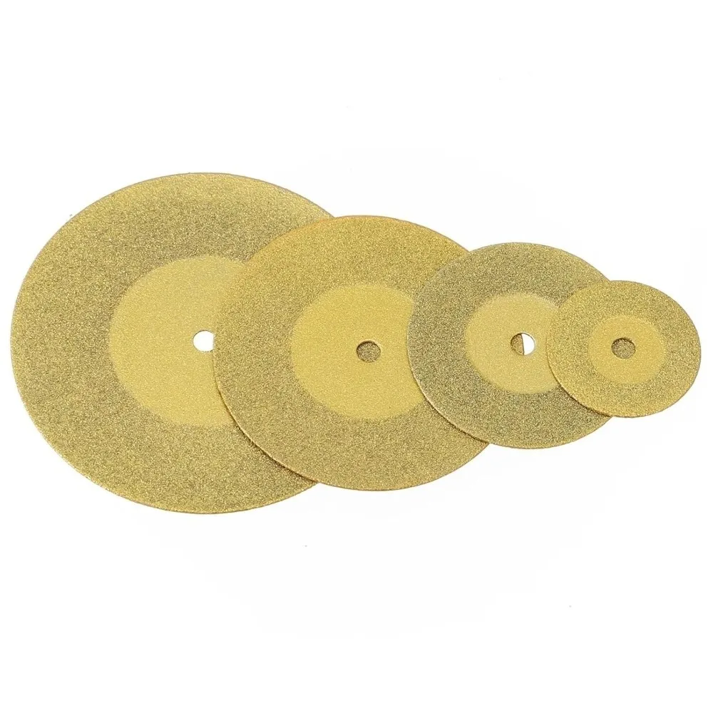 5Pcs Diamond Cutting Disc Set TiN Coated for Rotary Tool Cutting Gemstone Glass Ceramic - Sizes 20mm-50mm