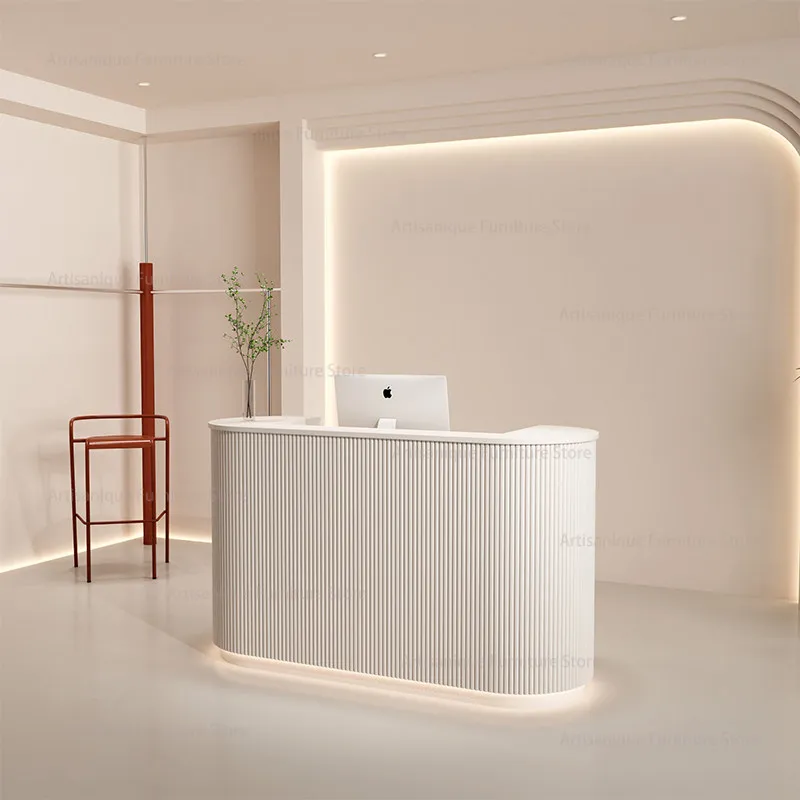 Vintage Commercial Reception Desk Minimalist Modern Reception Counter Industrial New Style Comptoir Reception Office Furniture