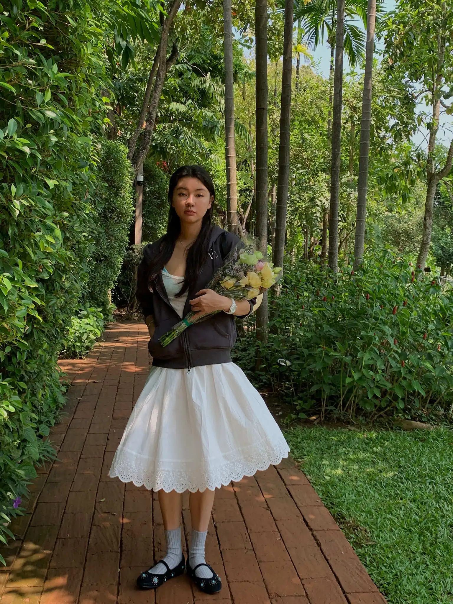 

LILUSHOP Новая модная женская юбка А-силуэта средней длины из 100% хлопка с кружевной отделкой, повседневная, универсальная, весна-лето