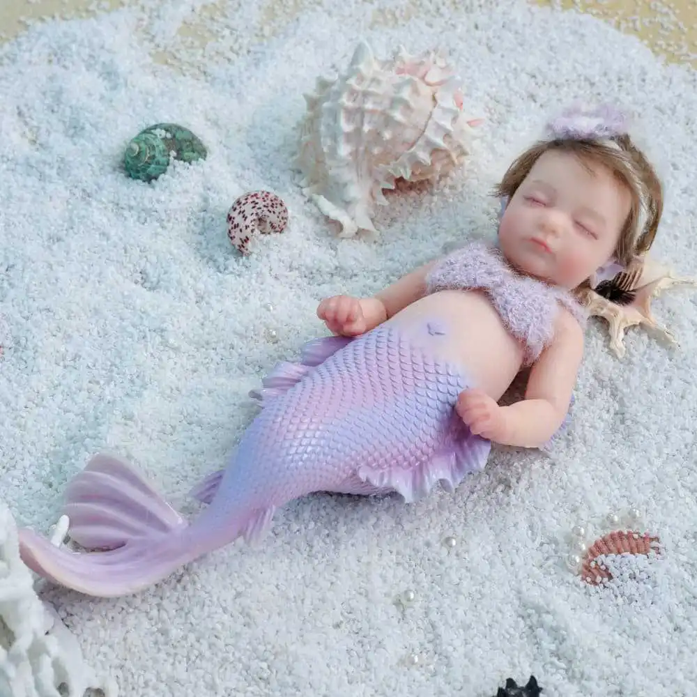 12-inch 30cm Solid Silicone Mermaid Crafts Rebirth Doll Toys Children's Gifts Simulation Baby Doll