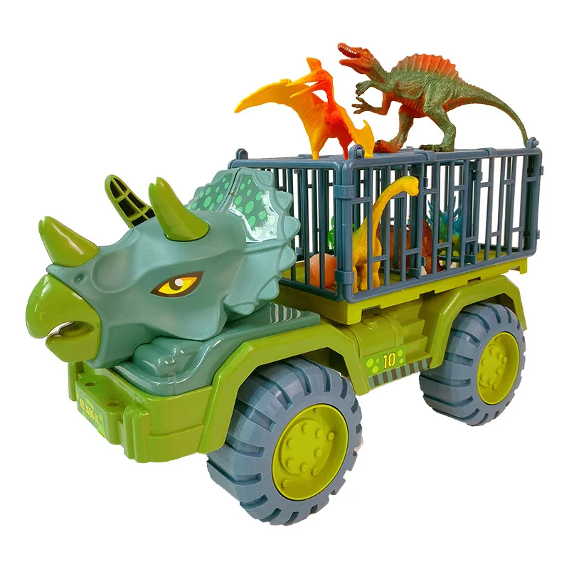 Car Toy Dinosaurs Transport Carrier Vehicle Indominus Rex Jurassic World Park Truck Model Game for Children Birthday Kids Gifts