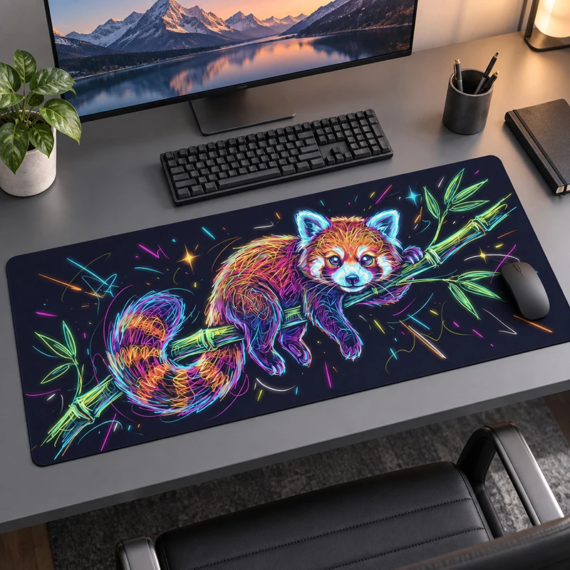Mouse Pad Colorful Red Panda Gaming XL New Mousepad XXL Mechanical Keyboard Pad Non-Slip Carpet Soft Desktop Mouse Pad Table Mat