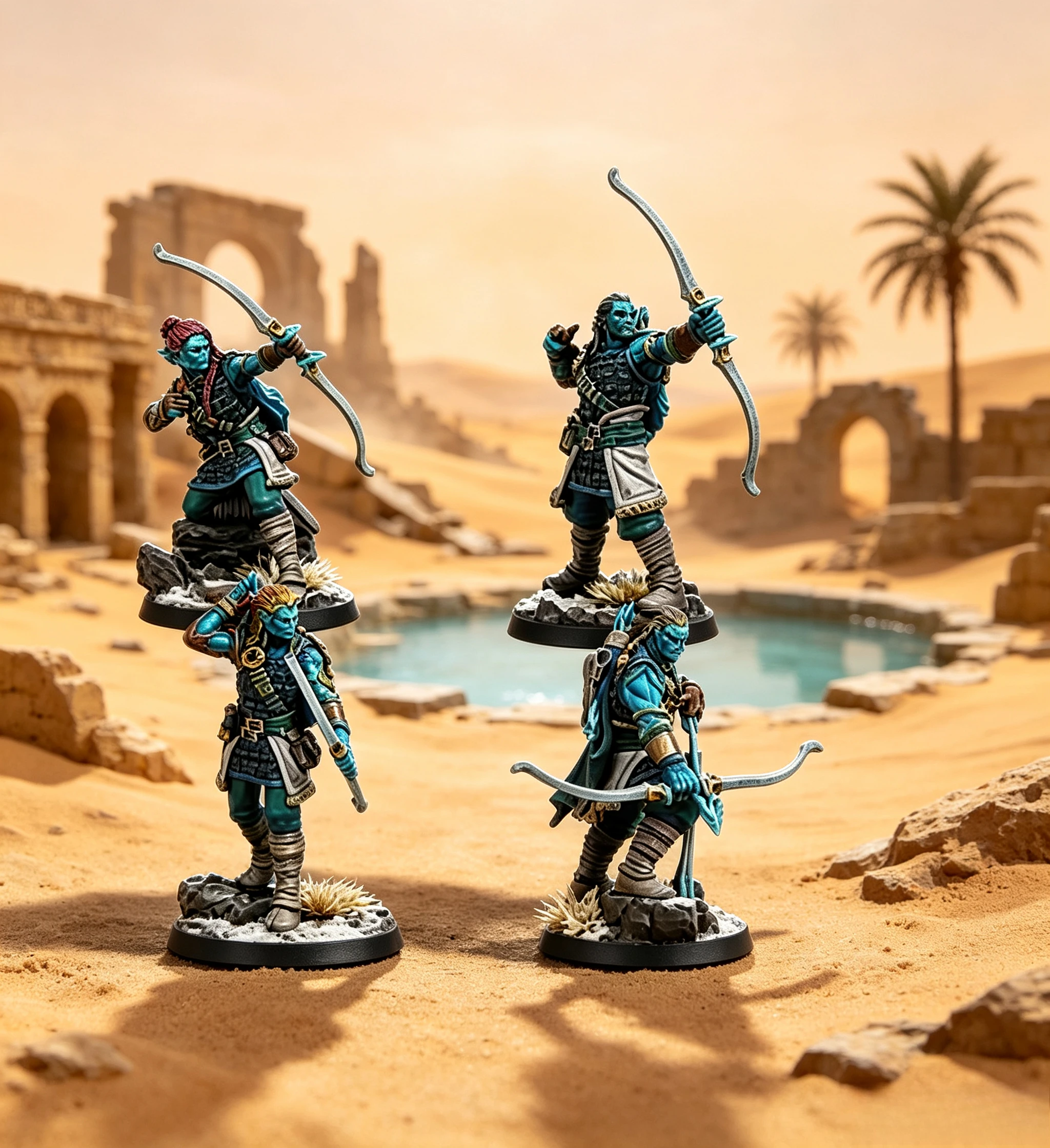 Resin Model Assembly Kit, GK, Ice Archers Team, Large Model, Unpainted Needs To Be Assembled