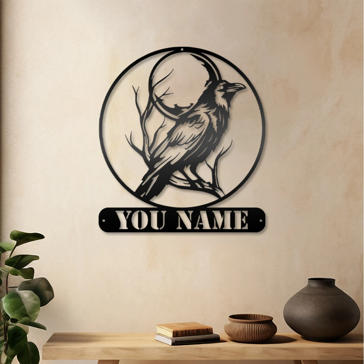 

1pc cute bird Customized Name Tin Wall Signs Metal Wall Plaque Decor Living Room Bedroom Removable