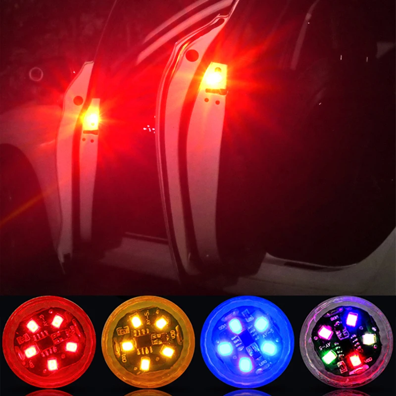 Car Door Light Warning Light Anti Collision Lights Flash Light Red Wireless Alarm Lamp Strobe Light Turn Signal Parking Light