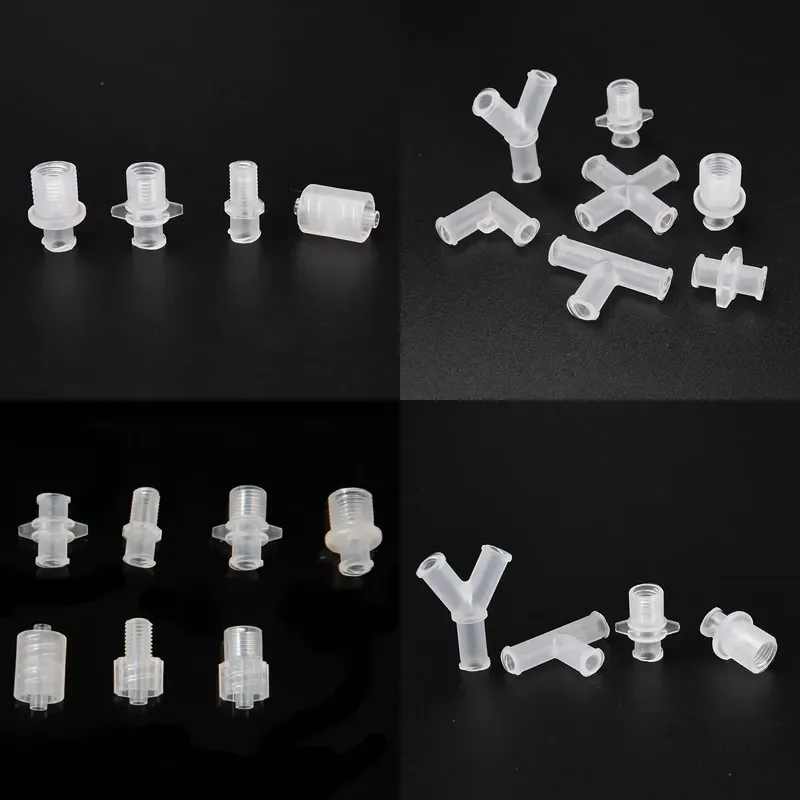 Degree Polypropylene Material Male Female Luer Adapter 1/4-28 UNF Male Female Threaded Plastic Connector