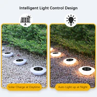 1/4Pack Solar Ground Lights,14LED Waterproof Outdoor Landscape Light, LED Lawn Lamp, for Garden Pathway Yard Deck Camping Decor 2