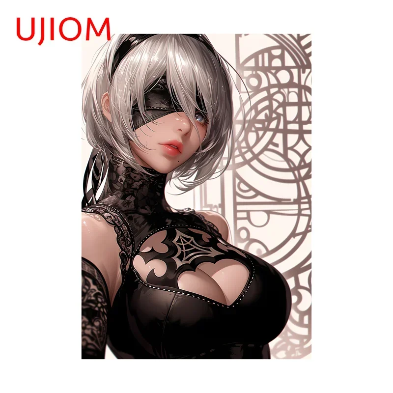 UJIOM Trendy Seductive Nier 2B Big Chest Wall Sticker High Quality Unique Graffiti Decal Wallpapers Suitable For Smooth Surfaces