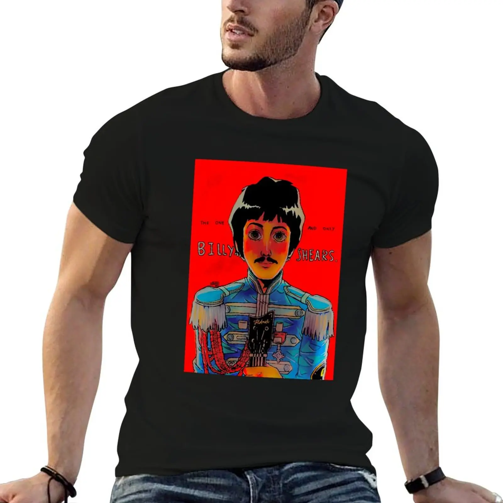 Billy Shears (w/ shadow) T-Shirt Functional Casual Short Sleeve Tee