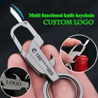 Custom Zinc Alloy Multifunctional Men's Key Holder Stylish Car Key Ring Anti-Lost for Business Motorcycle Keychain