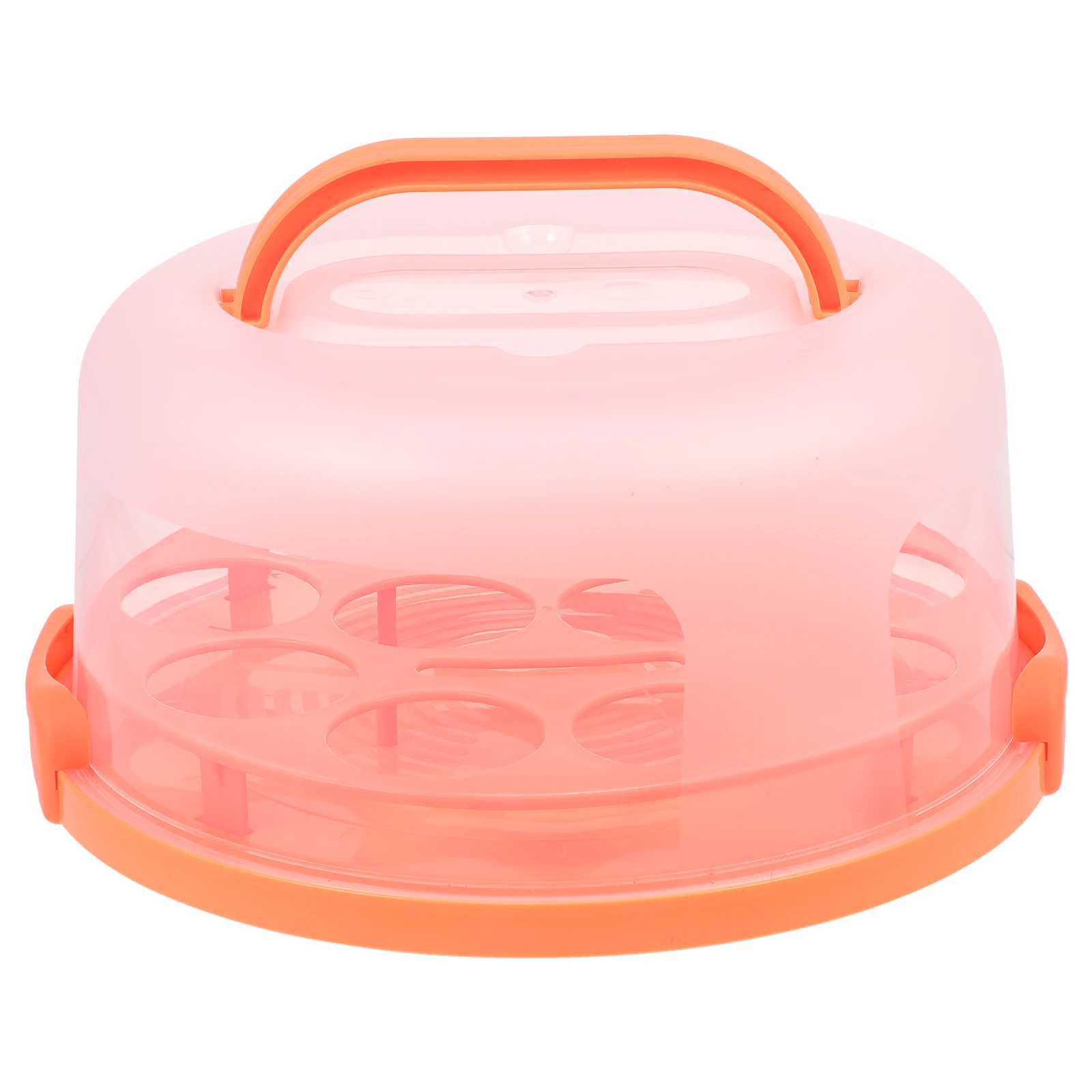 

1Set Cake Storage Box Portable Handle Transparent Leakproof PP Material Reusable Cake Carrier Dessert Container