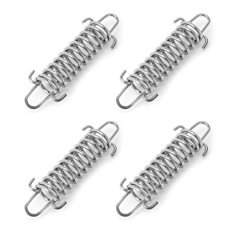 4 Pcs Tent Spring Buckle Stainless Steel Rope Tensioner Awning Fixed Buckle for Outdoor Camping, Dog Training, Swing