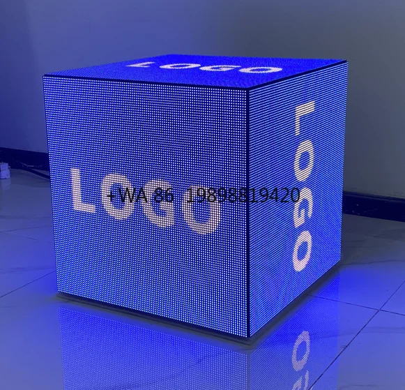 New Design P3 Led Digital Advertising Display Screen Creative Outdoor Waterproof Rotating Magic Cube Led Poster Displays