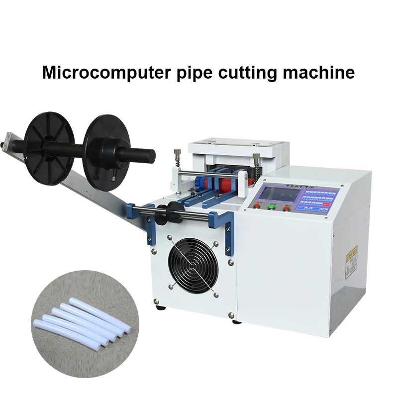Fully automatic computer tube cutting machine copper aluminum strip cutting machine PVC heat shrink tube machine silicone cutter