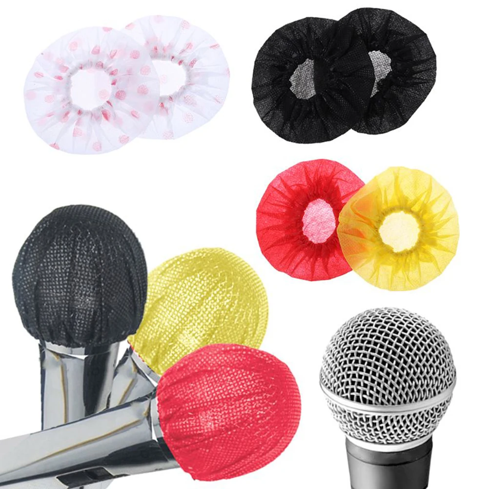 

66pcs Non-woven Microphone Cover Disposable Hygiene Karaoke Party KTV Dance Conference Interview Stage Performance Replacement