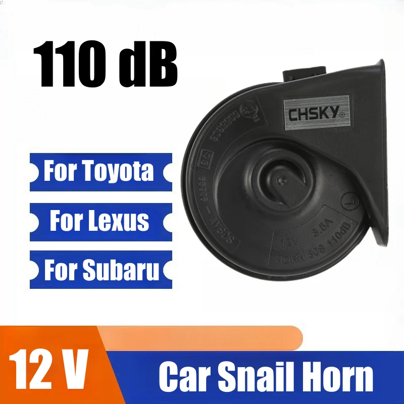 12V 110dB Car Snail Horn Car Speakers Tweeter High Bass Waterproof Whistle Horn For Toyota For Lexus For Subaru