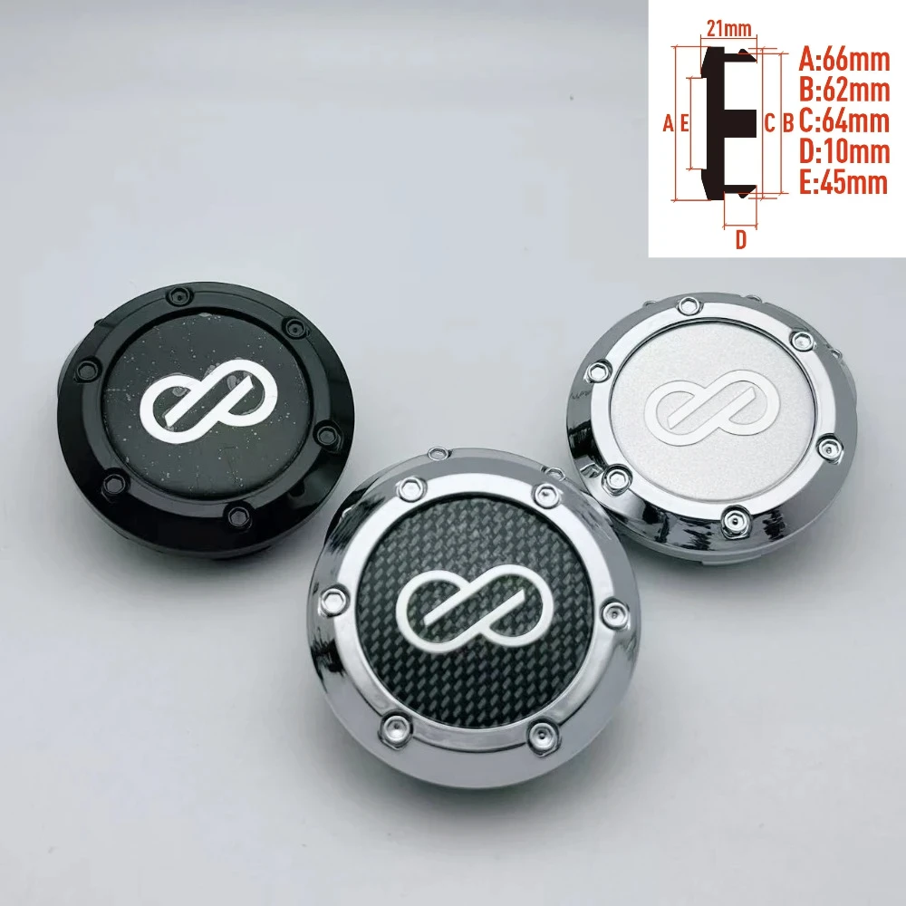 

4pcs 66mm 62mm Car Wheel Center Caps With ENKEI Logo Emblem Badge Hub Center Dust Cover Wheel Hubcaps Car Styling Accessories