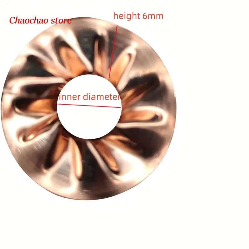 1 Meter Copper Fin Tube T2 Copper High-efficiency Heat Dissipation Fins ID6-32mm Height 6mm Spiral Electric Heating Tube 1M