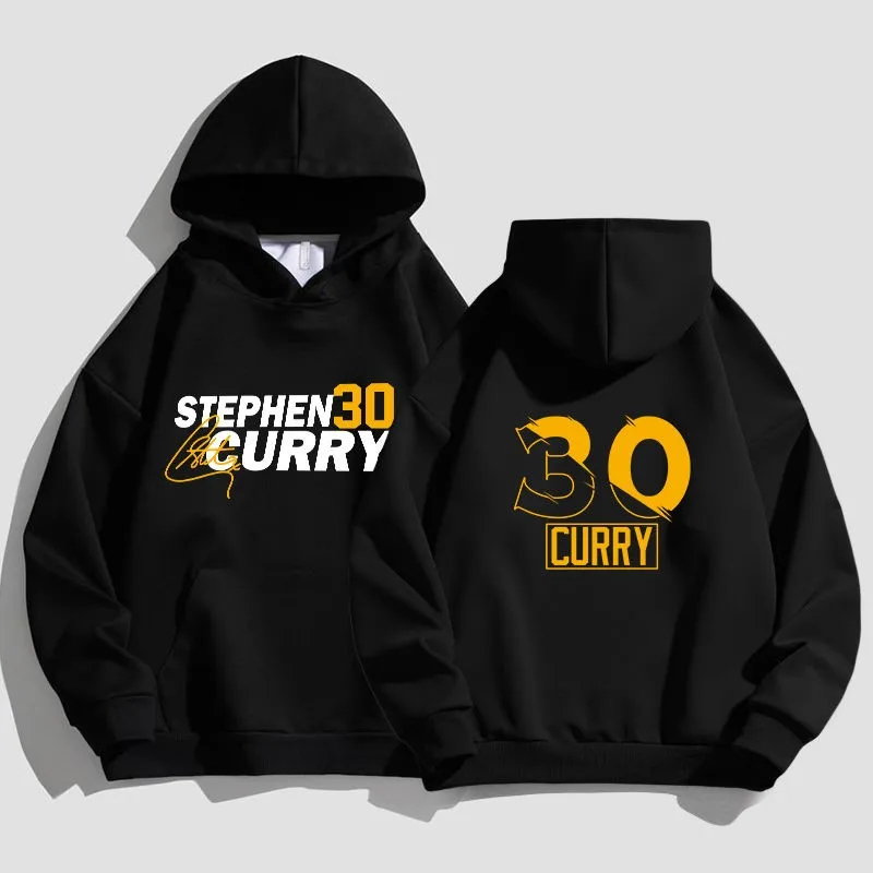 Sudadera con capucha de baloncesto Curry Gold State Sports Coat Warriors Stephen, negra