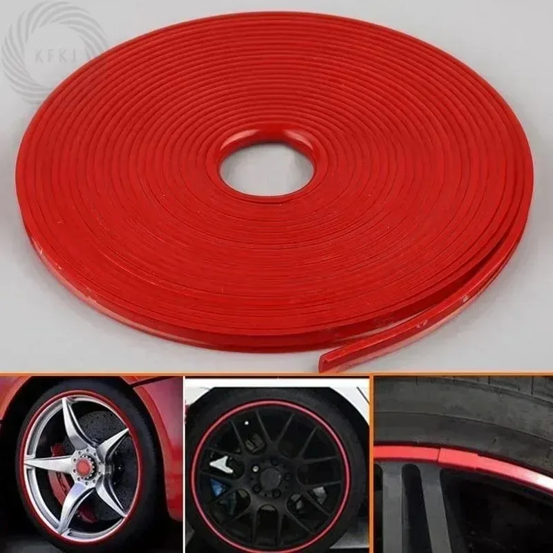 New Car Wheel Hub Decorative Strips Tire 8m Protection Rings Anti-collision Anti-scratch Decorative Line Modification Supplies
