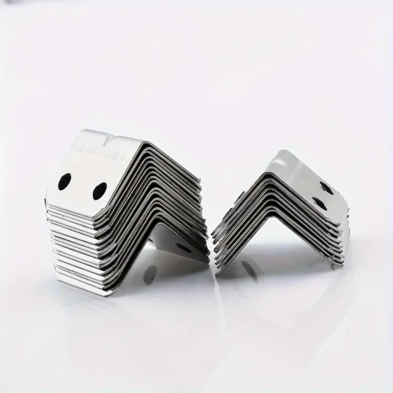 100 pieces (20 L-shaped brackets+84 screws): sturdy metal corner codes used to secure and reinforce drawers