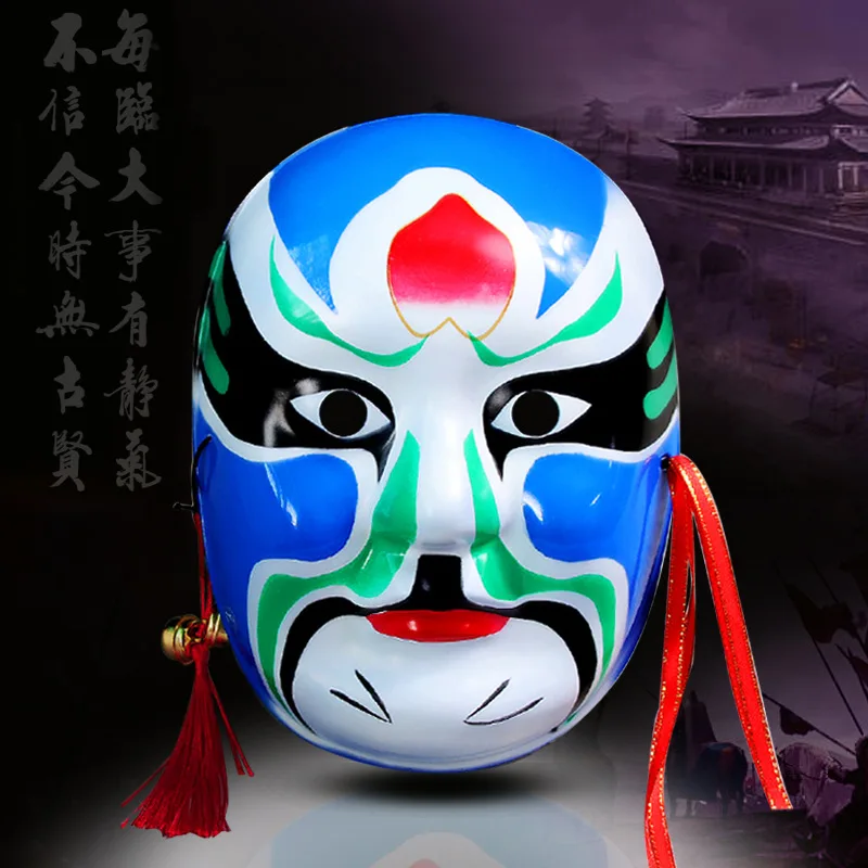 Chinese Style Mask Painted Peking Opera Face Mask Opera Mold Face-changing Jewelry Decoration Props Handmade