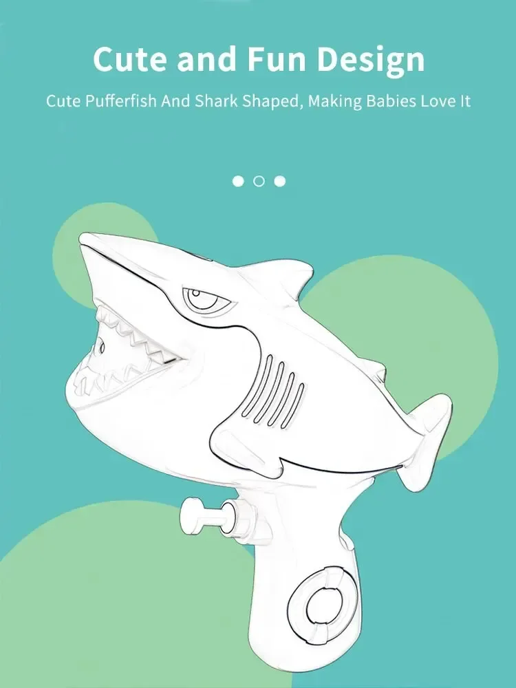 أطفال مدفع المياه ألعاب الصيف الرياضة المنتفخة الأسماك القرش أطفال ألعاب الشاطئ المياه في الهواء الطلق هدايا عيد ميلاد الأطفال #6