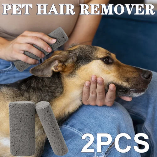 Paquete de 2 cepillos para quitar el pelo de mascotas, pelo limpio para perros y gatos, piedra pómez para alfombras, coches, ropa de cama y ropa