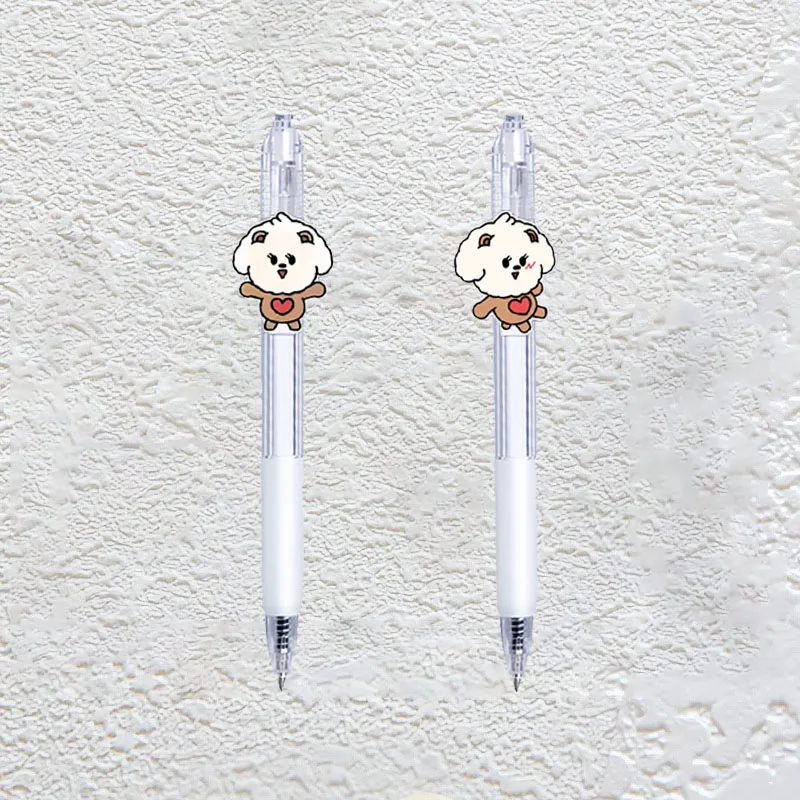 2Pcs/Set KPOP Soobin Yeonjun Bullet Press Gel Pens Beomgyu Taehyun Fanmeeting 0.5mm Signature Pen Study Stationery Fans Gifts