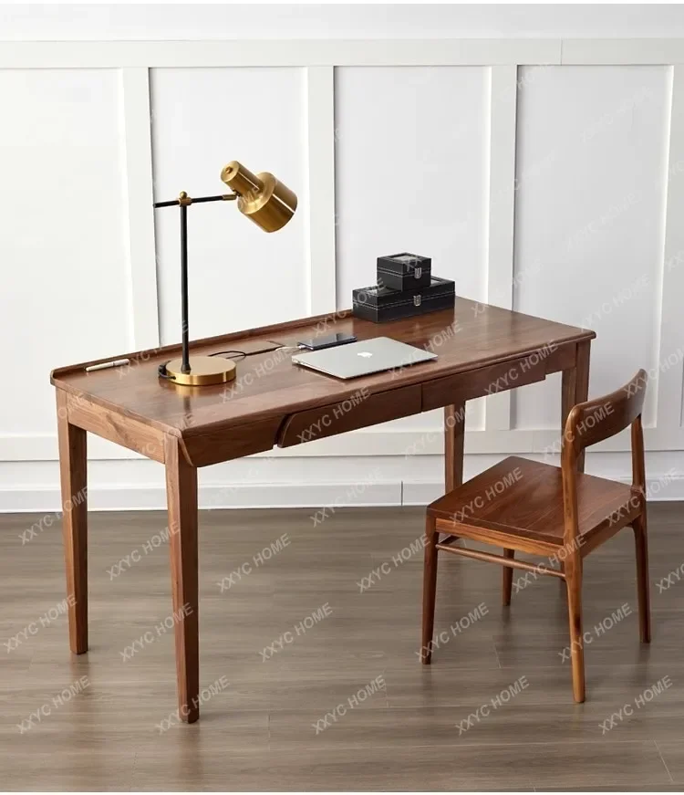 

Письменный стол из черного ореха, современный минималистичный стол для учебы
