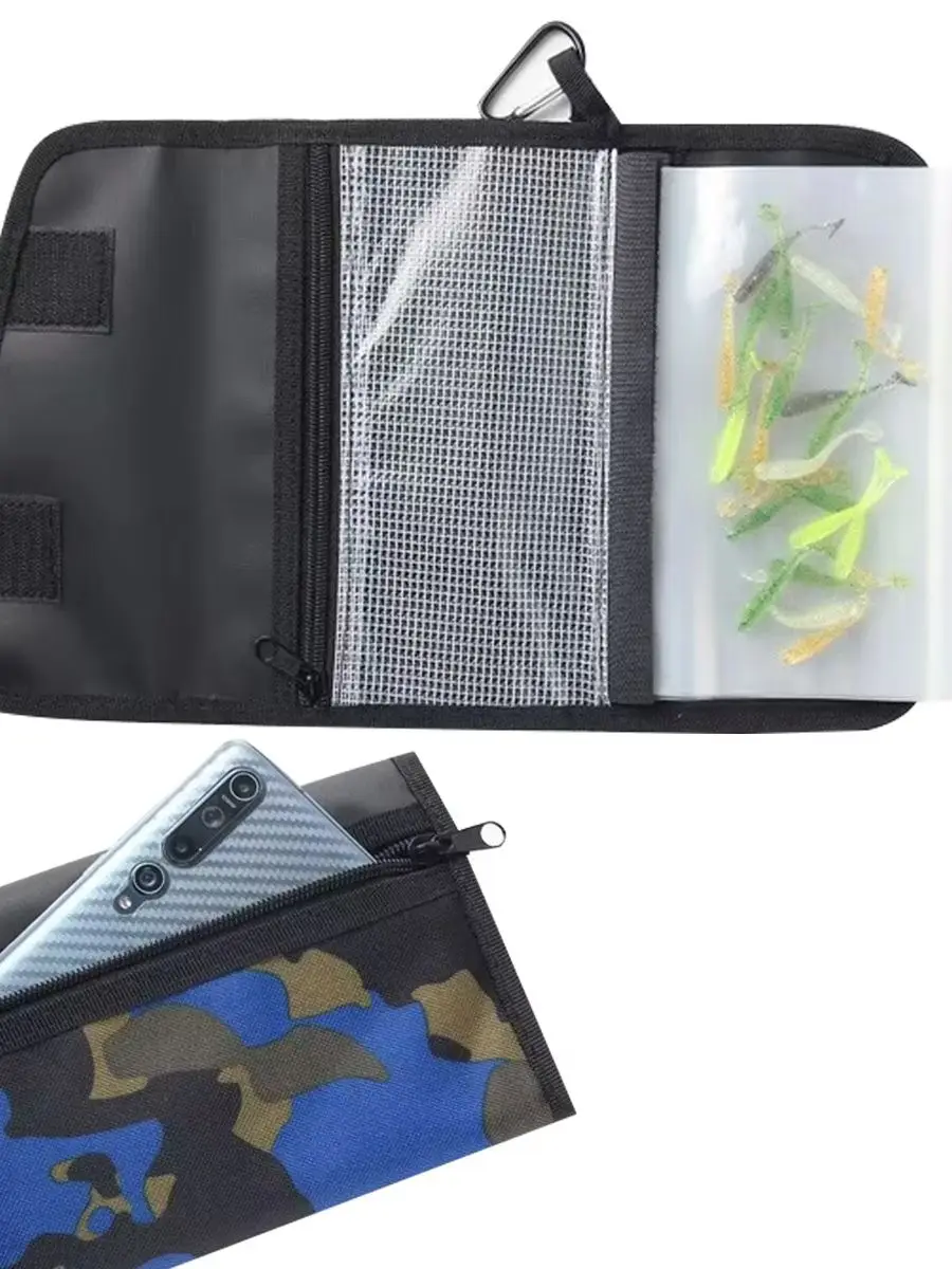 Angeltasche für Weichköder, Aufbewahrungstasche für Köder, Aufbewahrungstasche für Angelzubehör, Aufbewahrungstasche für Angelausrüstung, Aufbewahrungstasche für Angelhaken