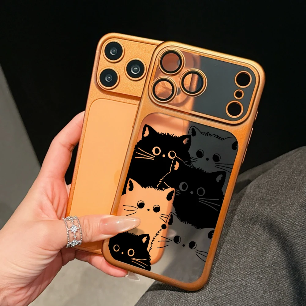 Niedliche Kätzchen-PC-Schutzhülle für iPhone 13 14 Pro Max Hüllen iPhone 17 11 12 13 ProMax 16 14 15 Plus 17 Air Kawaii Katzen-Funda – Detail 10
