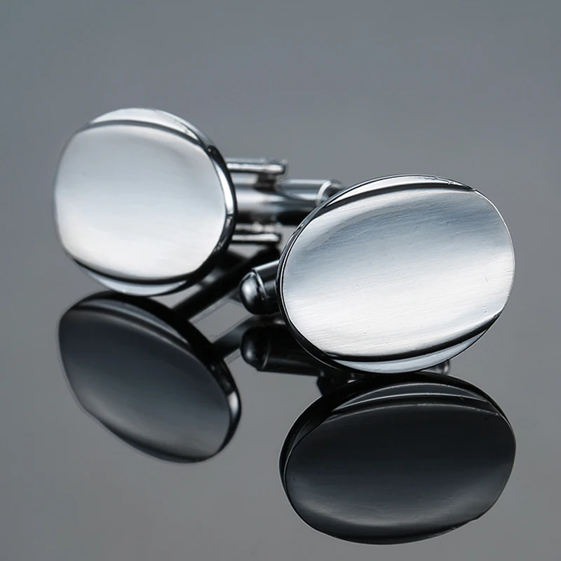 High quality laser metal cufflinks for men's wedding French shirt cuffs branded buttons, the best choice for gift giving