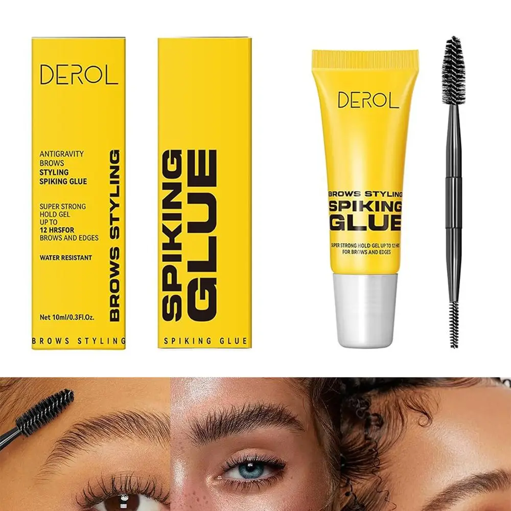 Waterproof Brow Styling Spiking Glue Long Lasting Sweat-Proof Clear Eyebrow Setting Gel Quick Drying Natural Brow Fix Gel