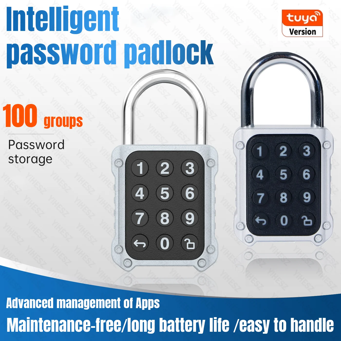 

Умный биометрический цифровой замок Tuya для дома, электронный замок, умный Bluetooth-замок с цифровым паролем для багажа, управление через приложение, водонепроницаемость IPX5
