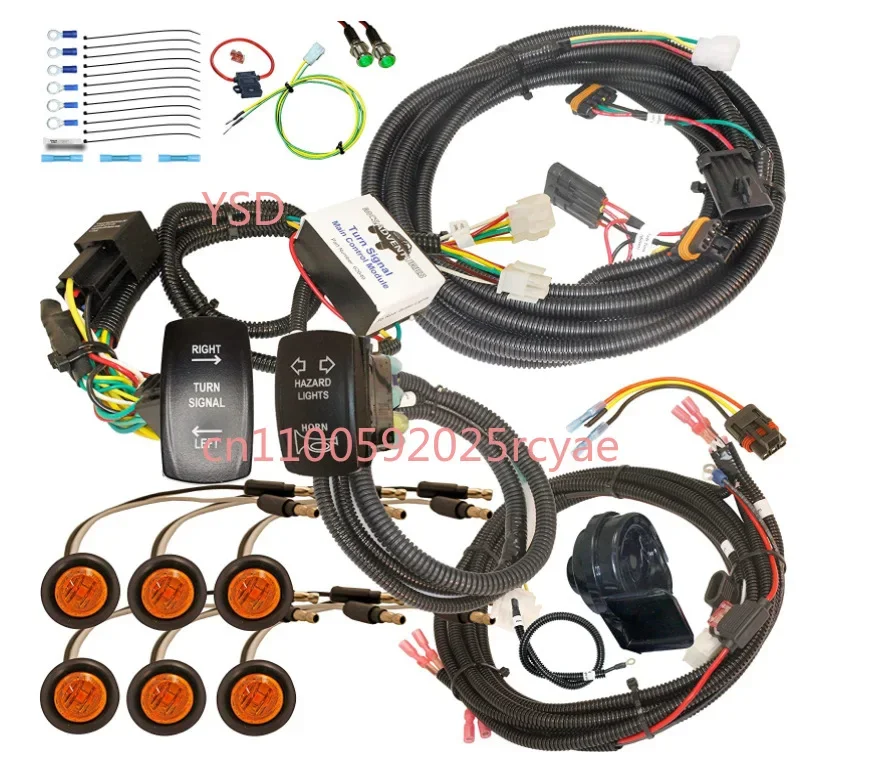 For ATV UTV Polaris Can Am Honda Steering Fault Light Speaker Reverse Harness Kit