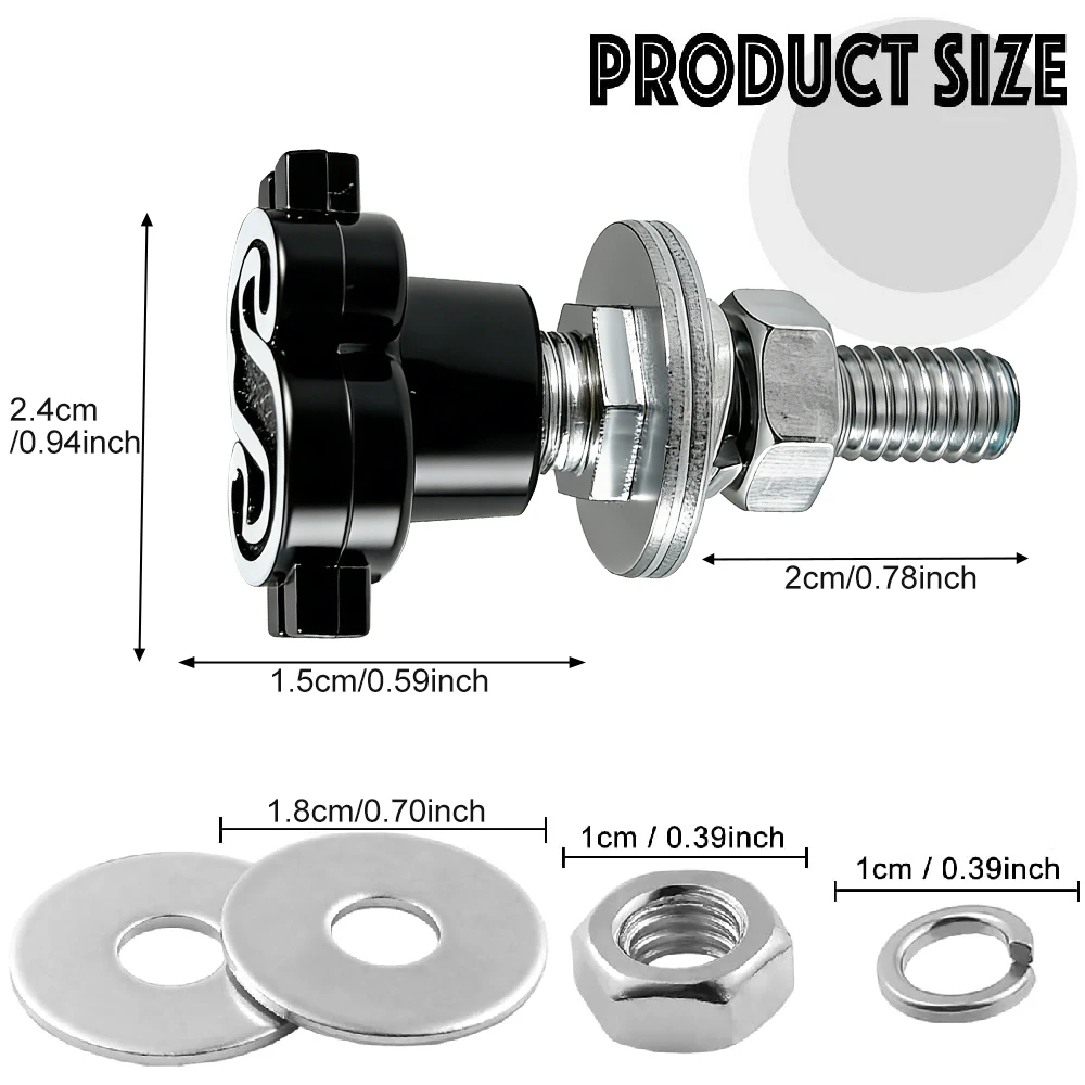 4PCS Dollar License Screws Skeleton Frame Plate Bolt Decor for Car, Motorcycle, Truck, Vehicle
