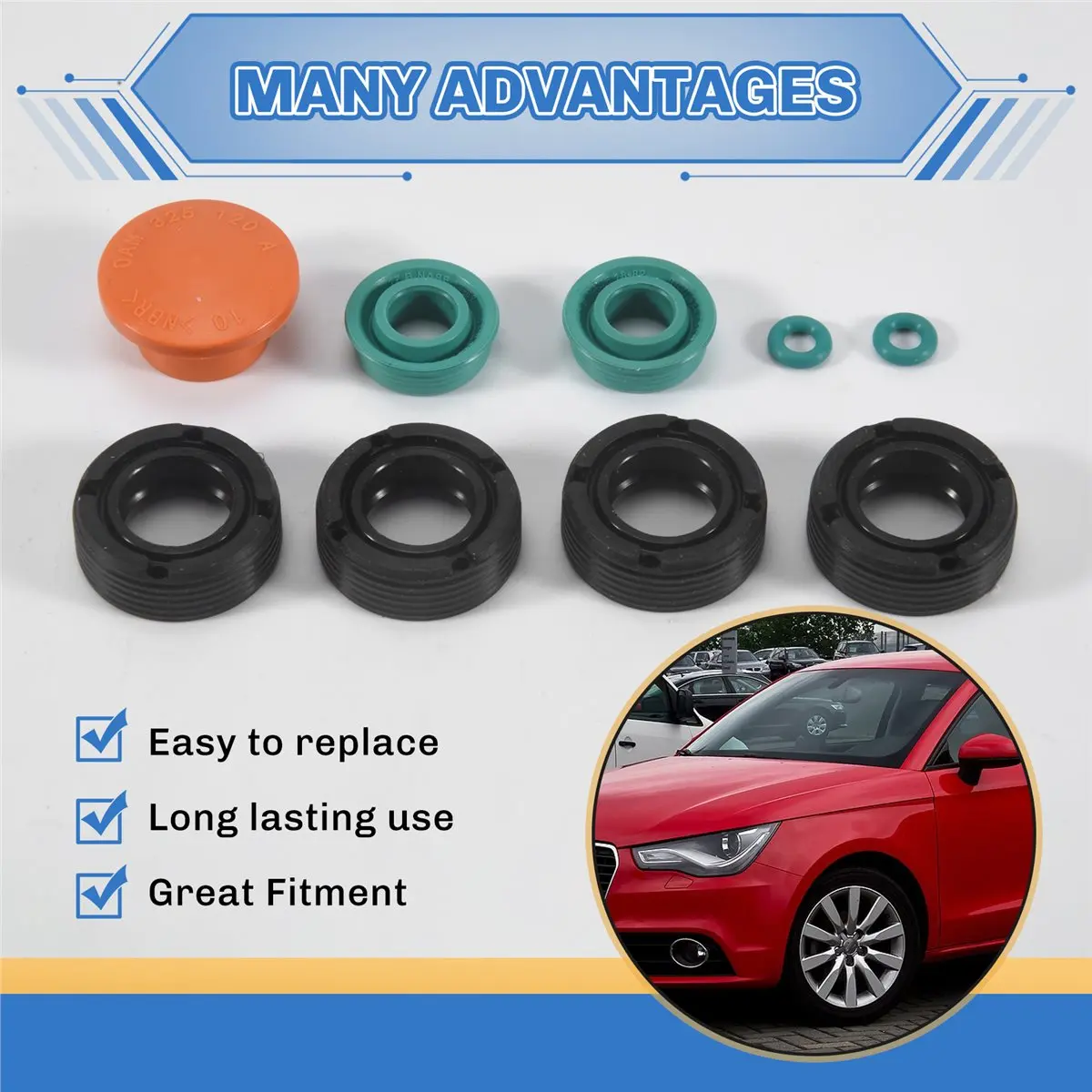 #78O Transmission Repair Kit,0AM for DSG DQ200 Gearbox Valve Body Seal Gasket Repair Kit for Audi Seat (Black)