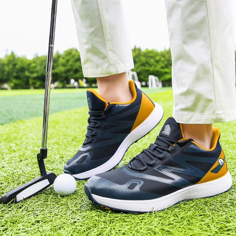 Sapatos de golfe profissionais para homens, Sapatos de caminhada confortáveis, Unisex Anti Slip Golf Sports Shoes, Fitness ao ar livre