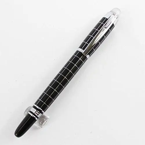 Fashion Elegant Baoer Black With Silver Cross-Line Pen 79 Fountain Pen Metal Pens Business Office School Supplies Writing Pens