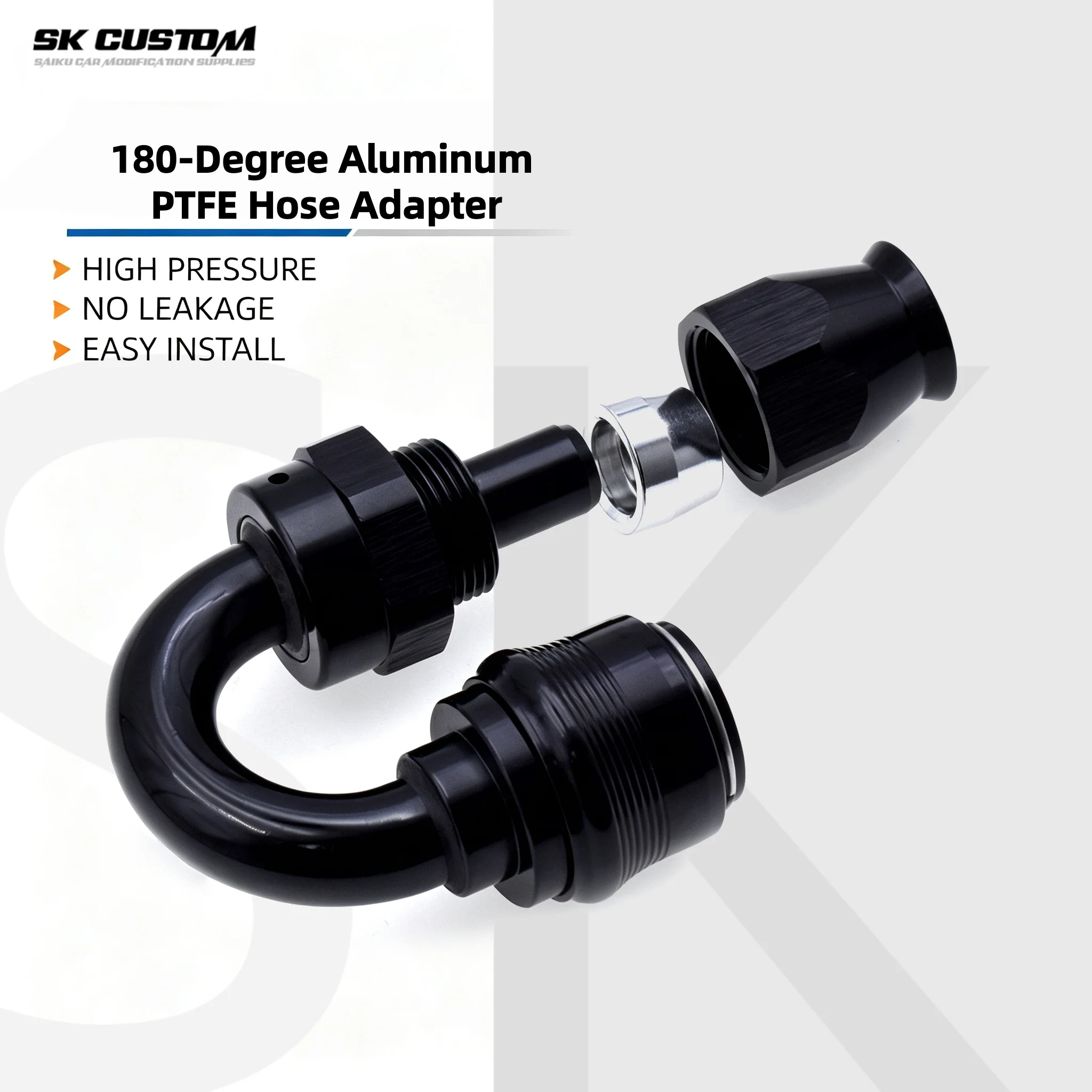 PTFE AN8 Aluminum Alloy Swivel Hose End Fitting 45° 90° Straight Quick Release Oil Hose Connector Universal Car Modified Adapter