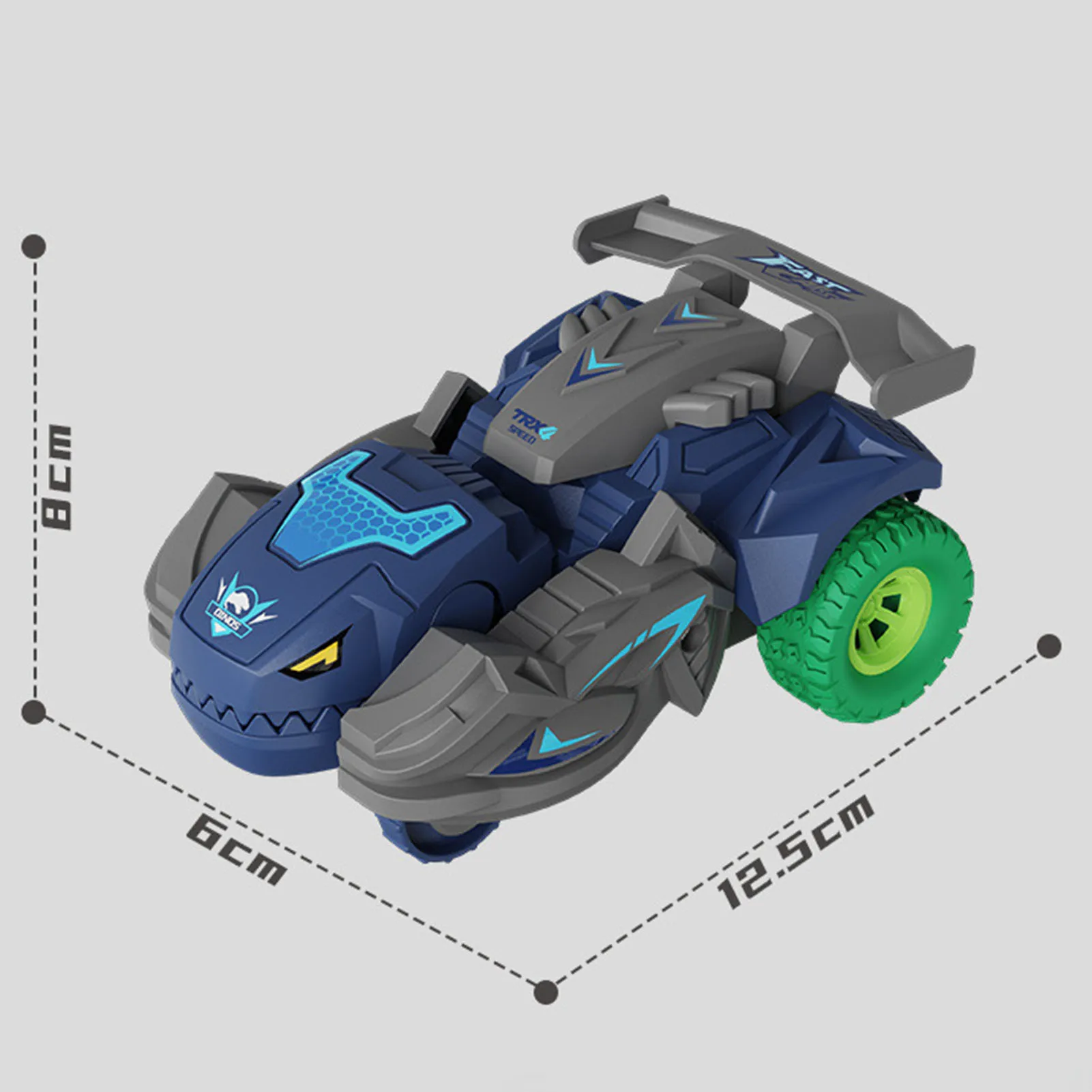 Tirare indietro i giocattoli dell'automobile del dinosauro collisione che trasforma il regalo del giocattolo dell'automobile alimentato dall'inerzia per il ringraziamento del giorno dei bambini