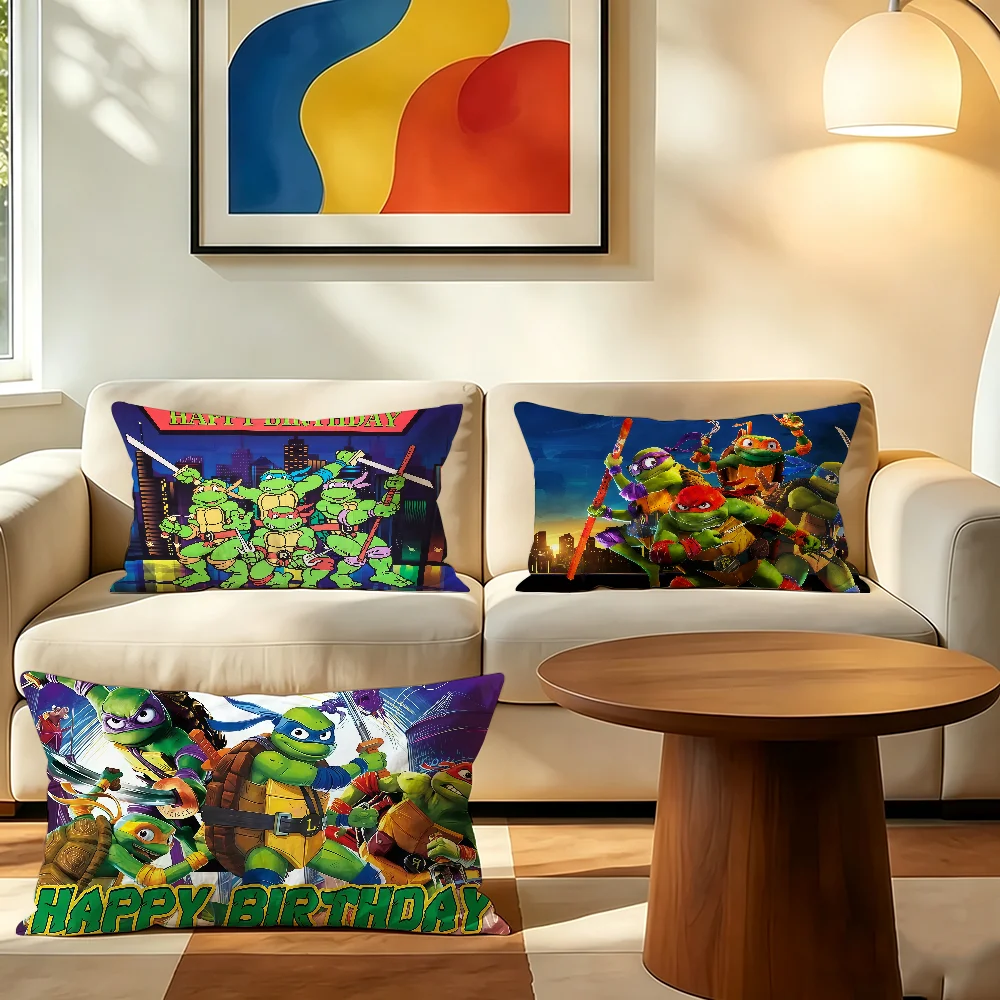 T-Teenage Mutant N-Ninja Turtles cushion cover Decorative For Sofa Office Living Bedroom Suitable For Bed Lumbar Support Pillows