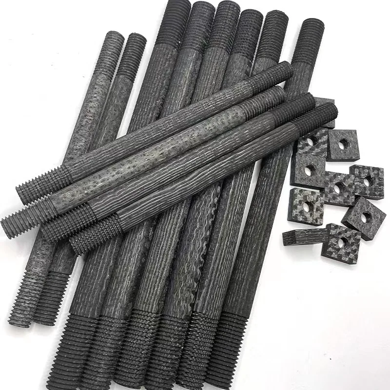 

Carbon Fiber Composite Bolts Nuts, Carbon Fiber Material, Molded Vacuumizing Fittings Matching Carbon Plates