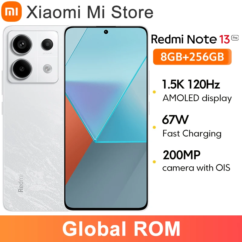 Xiaomi Redmi Note 13 Pro 5G グローバルROMスマートフォン Snapdragon 7s Gen 2 120Hzスクリーン 5100mAh 67W急速充電携帯電話