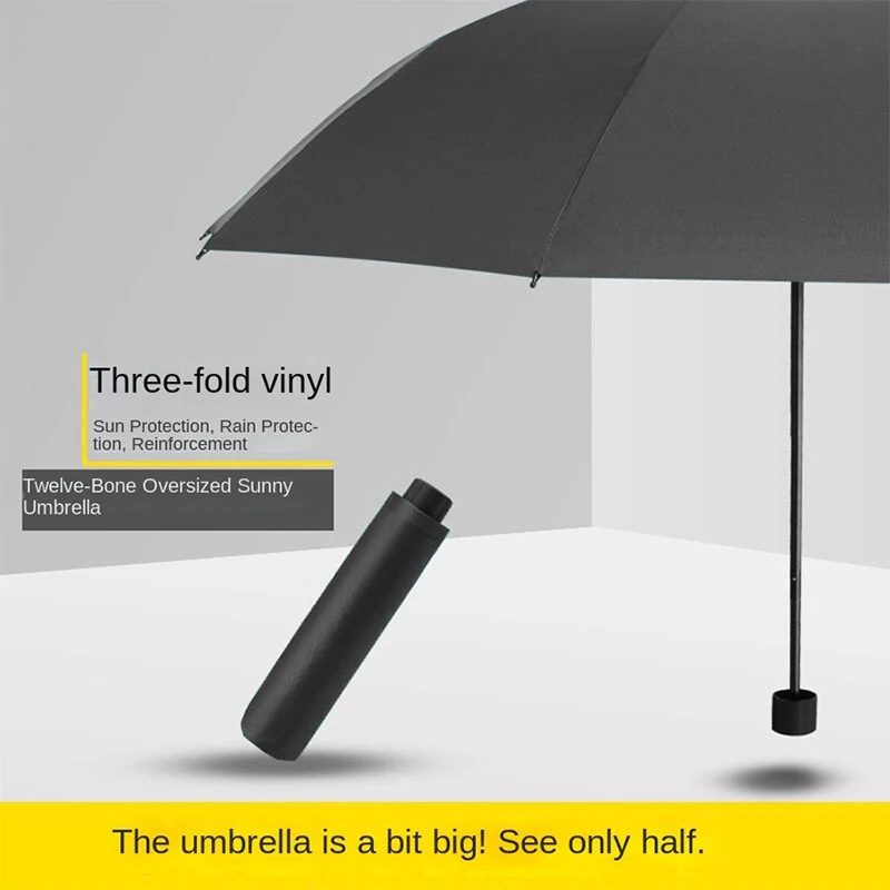 New Extra-large Folding Umbrella Sunshade UV Protection Rain Windproof Reinforced Compact Fold Umbrella for Business Home Use