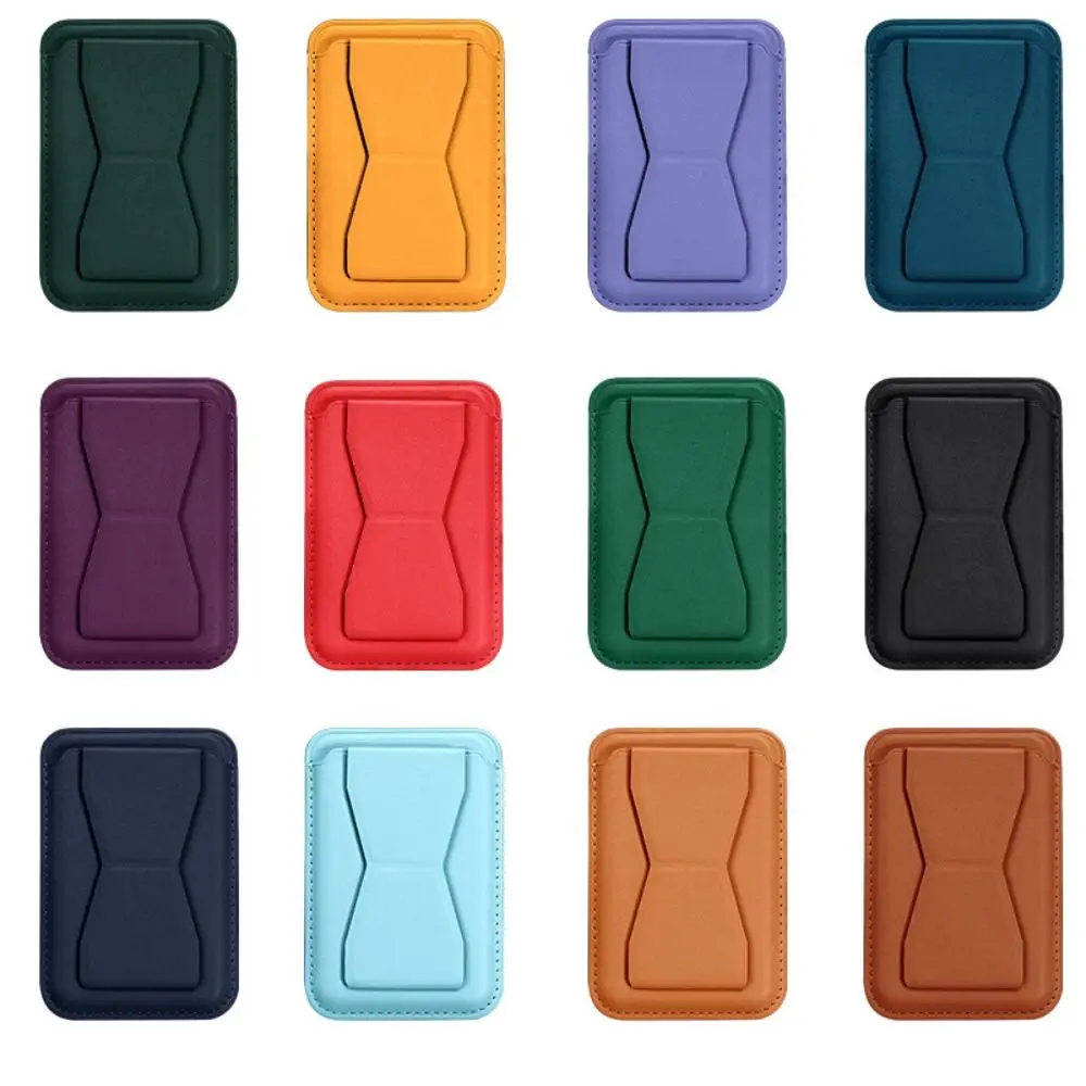 

For Magsafe Wallet Phone Card Holder Wallet Cover Case Bracket PU Leather Card Bag Kit for iPhone 17 16 15 Pro Max Accessories