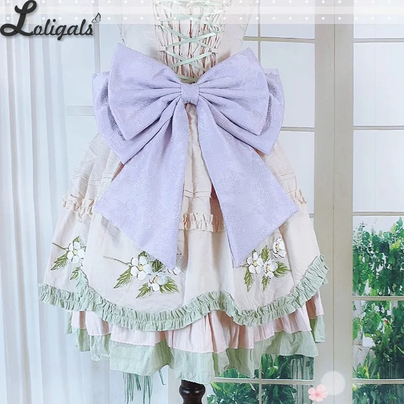 Satin Jacquard Lolita Bow Big Ribbon Double Layer Wedding Back Bow